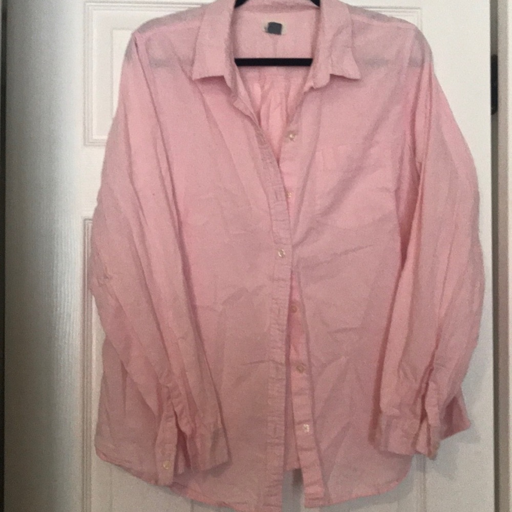Light pink button down collar shirt